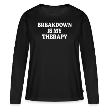 Musicien Thérapie Musique Metalcore Breakdown - T-shirt manches longues Premium bio Femme - noir - Devant - Julia (174cm)