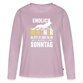 Collègues Pensionnés Début de la retraite - T-shirt manches longues Premium bio Femme - rose poudré - Devant - Julia (174cm)