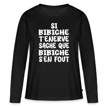 If annoys you, know that - Women's Premium Organic Long Sleeve Shirt - black - Front - Julia (174cm)