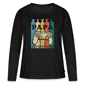 Dad Trainee Funny Future Dad Ad Em - Women's Premium Organic Long Sleeve Shirt - black - Front - Julia (174cm)