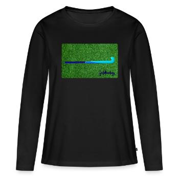 Field Hockey Artificial Turf Hockey Hockey Sticks - Women's Premium Organic Long Sleeve Shirt - black - Front - Julia (174cm)