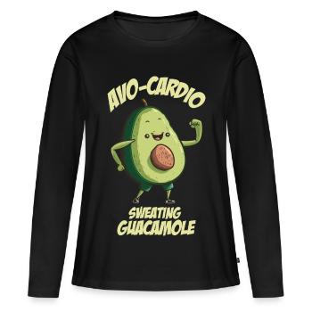 Transpiration Guacamole Avocat - T-shirt manches longues Premium bio Femme - noir - Devant - Julia (174cm)