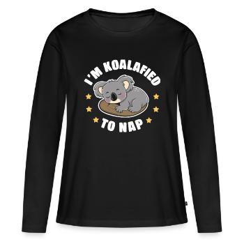 Koala Koala Koala Ours Koala Animal - T-shirt manches longues Premium bio Femme - noir - Devant - Julia (174cm)