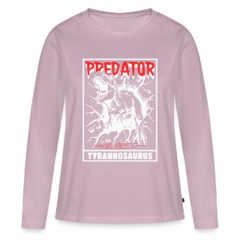 Predator - Tyrannosaurus - Women's Premium Organic Long Sleeve Shirt - dusky pink - Front - Julia (174cm)