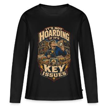 Collectionneur de comics, ce n’est pas de la thésaurisation si ce sont des problèmes clés - T-shirt manches longues Premium bio Femme - noir - Devant - Julia (174cm)