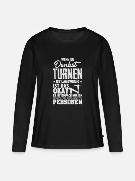 Gymnastics Turnen - Frauen Premium Bio Langarmshirt - Schwarz