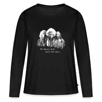 Immigration, Immigrant, Indien, États-Unis, Amérique - T-shirt manches longues Premium bio Femme - noir - Devant - Julia (174cm)