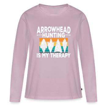 Pfeilspitzenjagd Pfeilspitzen - Frauen Premium Bio Langarmshirt - Altrosa - Vorne - Julia (174cm)