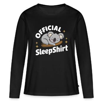 Koala Koala Koala Ours Koala Animal - T-shirt manches longues Premium bio Femme - noir - Devant - Julia (174cm)