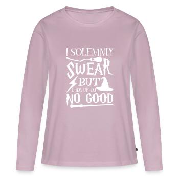 I solemnly swear but i am up to no good - Women's Premium Organic Long Sleeve Shirt - dusky pink - Front - Julia (174cm)