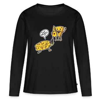 Jeu de mots de photographie drôle - T-shirt manches longues Premium bio Femme - noir - Devant - Julia (174cm)