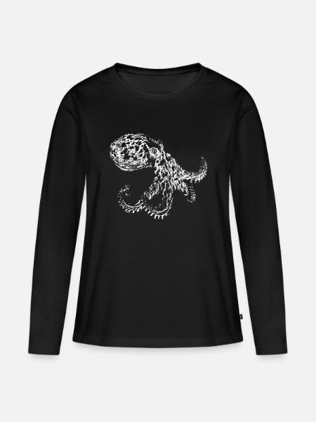 Octopus - Women's Premium Organic Long Sleeve Shirt - black