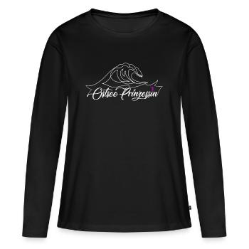 Princesse de la mer Baltique - Amour de la mer Baltique - T-shirt manches longues Premium bio Femme - noir - Devant - Julia (174cm)