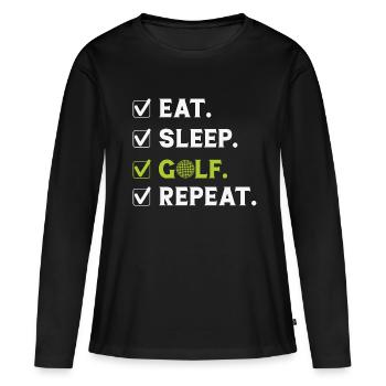 Golf Golfing Golfer Golfer Golf Club - T-shirt manches longues Premium bio Femme - noir - Devant - Julia (174cm)