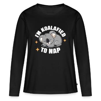 Koala Koala Koala Ours Koala Animal - T-shirt manches longues Premium bio Femme - noir - Devant - Julia (174cm)