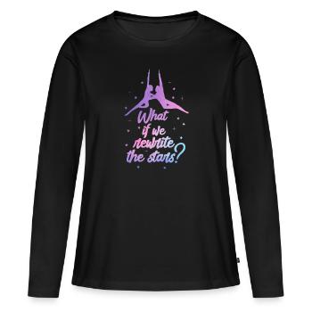 cirque - T-shirt manches longues Premium bio Femme - noir - Devant - Julia (174cm)