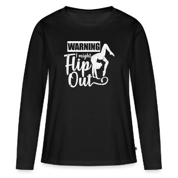 Gymnastik Turnen Turnerin Bodenturnen Geschenk - Frauen Premium Bio Langarmshirt - Schwarz - Vorne - Julia (174cm)
