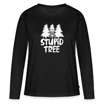 Disc Golf - Frauen Premium Bio Langarmshirt - Schwarz - Vorne - Julia (174cm)
