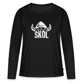 Wikinger - Frauen Premium Bio Langarmshirt - Schwarz - Vorne - Julia (174cm)