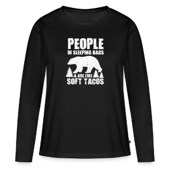 Camper - T-shirt manches longues Premium bio Femme - noir - Devant - Julia (174cm)