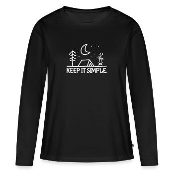 Camper - T-shirt manches longues Premium bio Femme - noir - Devant - Julia (174cm)
