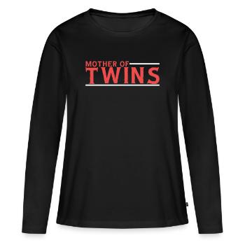 Zwillinge - Frauen Premium Bio Langarmshirt - Schwarz - Vorne - Julia (174cm)