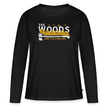 lumberjack - Women's Premium Organic Long Sleeve Shirt - black - Front - Julia (174cm)