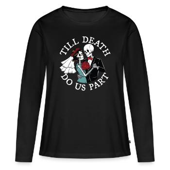 Jusqu’à ce que la mort nous sépare - T-shirt manches longues Premium bio Femme - noir - Devant - Julia (174cm)