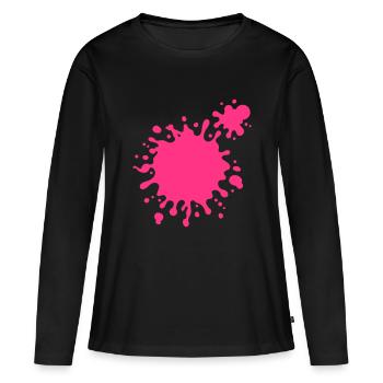 Splatter - Women's Premium Organic Long Sleeve Shirt - black - Front - Julia (174cm)