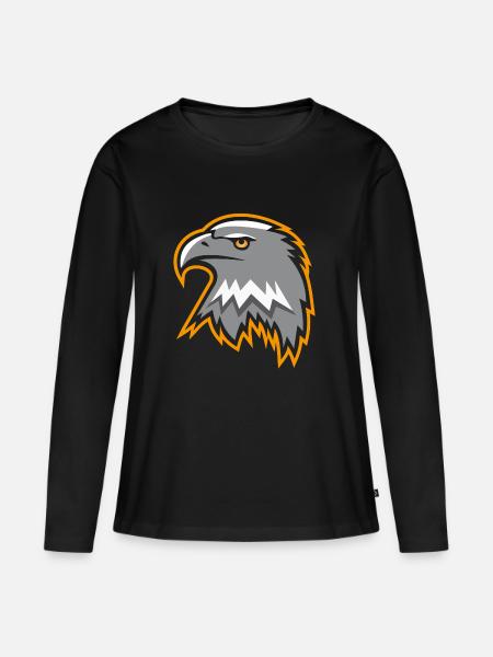 adler - Frauen Premium Bio Langarmshirt - Schwarz