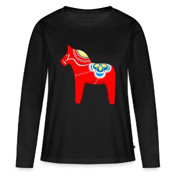 Dalahast Scandinavian Design - Women's Premium Organic Long Sleeve Shirt - black - Front - Julia (174cm)