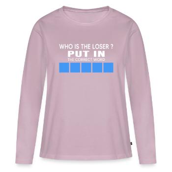UKRAINE "anti-war" kiev slava ukraini zelenskyi - Women's Premium Organic Long Sleeve Shirt - dusky pink - Front - Julia (174cm)