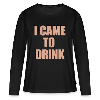 Je suis venu boire - T-shirt manches longues Premium bio Femme - noir - Devant - Julia (174cm)