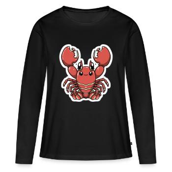 Lobster Lover - Women's Premium Organic Long Sleeve Shirt - black - Front - Julia (174cm)