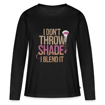 Beauty look for strong women with style - Women's Premium Organic Long Sleeve Shirt - black - Front - Julia (174cm)