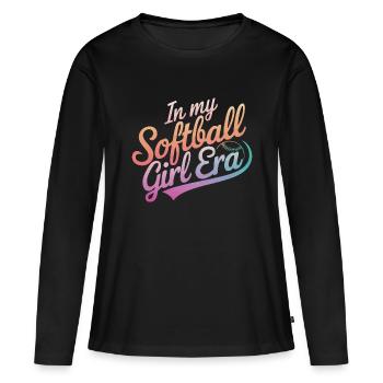 Softball Sports Joueur de softball - T-shirt manches longues Premium bio Femme - noir - Devant - Julia (174cm)