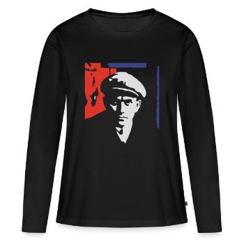 majakovskij1_3c_ge - Frauen Premium Bio Langarmshirt - Schwarz - Vorne - Julia (174cm)