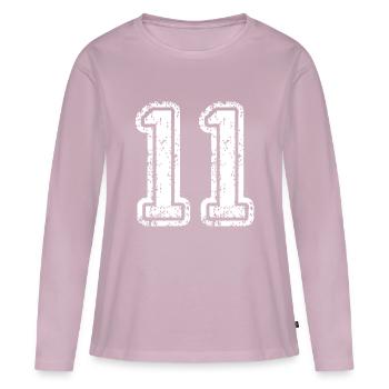 11 - Frauen Premium Bio Langarmshirt - Altrosa - Vorne - Julia (174cm)
