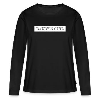 DADDY'S GIRL - Frauen Premium Bio Langarmshirt - Schwarz - Vorne - Julia (174cm)