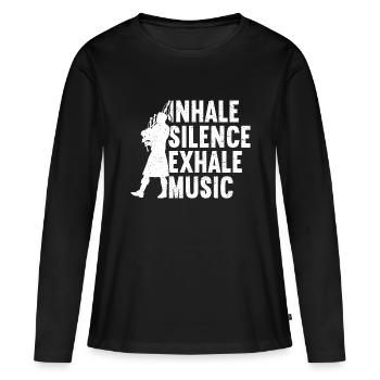 Cornemuse Cornemuse Cornemuse - T-shirt manches longues Premium bio Femme - noir - Devant - Julia (174cm)