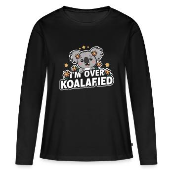 Koala Koala Koala Ours Koala Animal - T-shirt manches longues Premium bio Femme - noir - Devant - Julia (174cm)