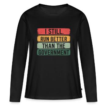 Invalidité due à l’amputation - T-shirt manches longues Premium bio Femme - noir - Devant - Julia (174cm)