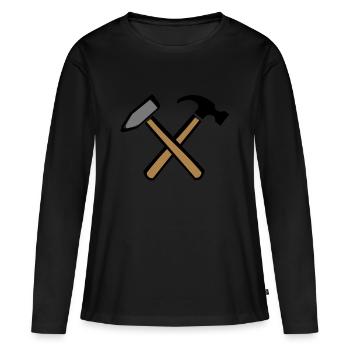 Tool hammer tool - Women's Premium Organic Long Sleeve Shirt - black - Front - Julia (174cm)