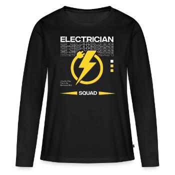 Circuits de tension Electro Electro Electrician - T-shirt manches longues Premium bio Femme - noir - Devant - Julia (174cm)