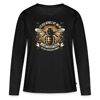 Lustiger Imker Spruch - Frauen Premium Bio Langarmshirt - Schwarz - Vorne - Julia (174cm)