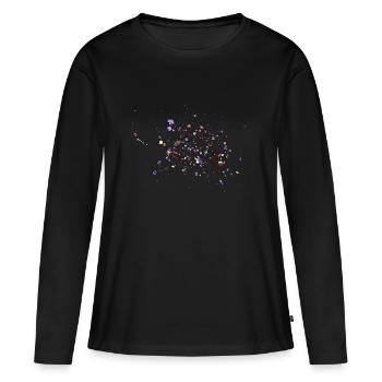 Konfetti - Frauen Premium Bio Langarmshirt - Schwarz - Vorne - Julia (174cm)