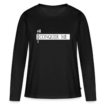 Gamer Nerd Gameplay en ligne Gamer Community Rush - T-shirt manches longues Premium bio Femme - noir - Devant - Julia (174cm)