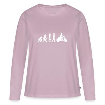 Roller Evolution I Mofa Moped Scooter fahren - Frauen Premium Bio Langarmshirt - Altrosa - Vorne - Julia (174cm)