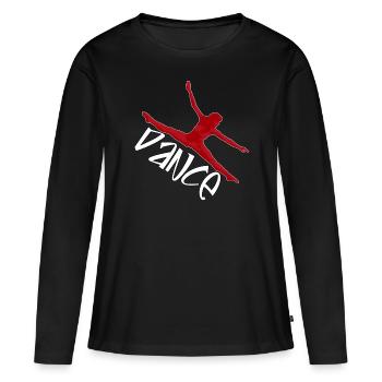 Danse - T-shirt manches longues Premium bio Femme - noir - Devant - Julia (174cm)