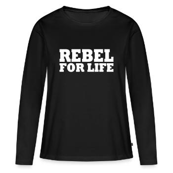 Rebel for life - Women's Premium Organic Long Sleeve Shirt - black - Front - Julia (174cm)